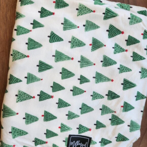 Twin Bundle! Milkmaid Goods Christmas Tree Swaddles and Hats, unisex, Newborn - Picture 3 of 3